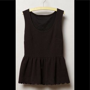 Anthro Postmark Clovelly Peplum Top